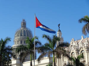 Cuban Flag National Capitol Building Wallpaper