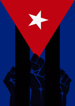 Cuban Flag Revolution Fists Wallpaper