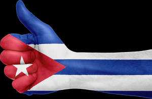 Cuban Flag Thumbs Up Sign Wallpaper