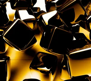 Cubed Gold Background Wallpaper