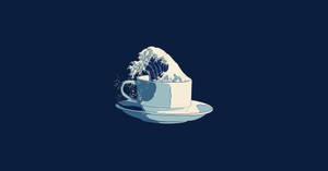Cup Of Tea And Wave Wallpaper