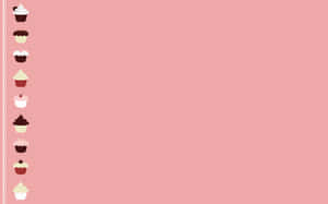Cupcakes Pastel Pink Aesthetic Computer Wallpaper