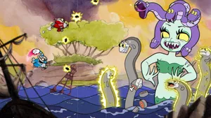 Cuphead Cala Maria Faceoff Wallpaper