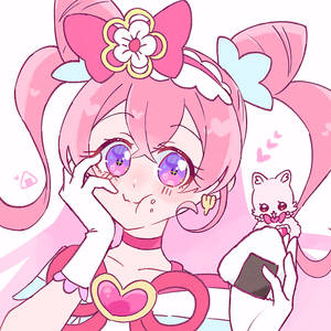 Cure Precious Anime Character Up-close Wallpaper