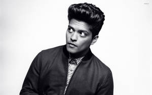 Curious Bruno Mars Black And White Wallpaper