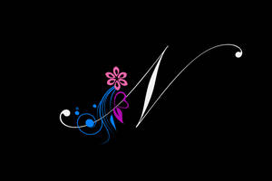 Cursive Cool N Black Wallpaper