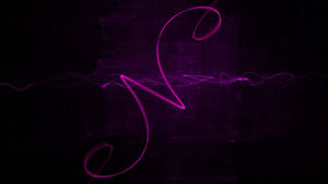 Cursive Cool N Neon Purple Wallpaper