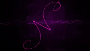 Cursive Cool N Neon Purple Wallpaper