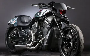 Custom Black Motorcycle Studio Shot Wallpaper