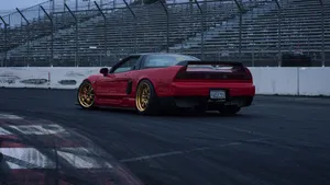 Customized Red Honda Acura Wallpaper