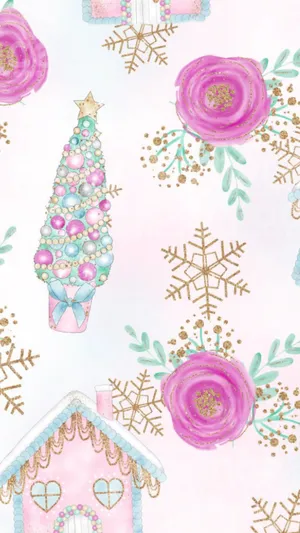 Cute Aesthetic Christmas Card Wallpaper