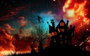 Cute Aesthetic Halloween Witch House Wallpaper