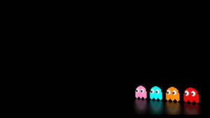 Cute Aesthetic Pc Pac-man Ghosts Wallpaper