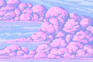 Cute Aesthetic Pc Purple Clouds Wallpaper