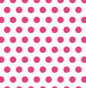 Cute Aesthetic Pink And White Polka Dot Wallpaper