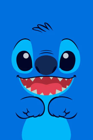 Cute And Kawaii Stitch Blue Wallpaper