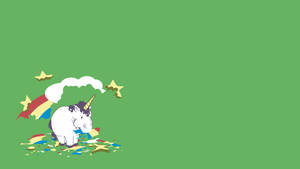 Cute And Pretty Unicorn Cartoon Illustration Wallpaper