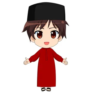 Cute Animated Muslim Boy Wallpaper