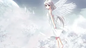 Cute Anime Characters In Angel Outfit Wallpaper