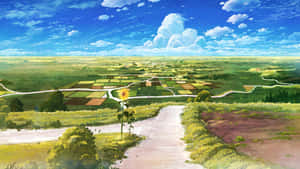 Cute Anime Scenery Country Wallpaper
