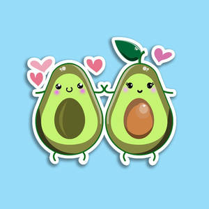 Cute Avocado Couple Wallpaper