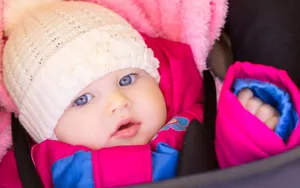 Cute Baby Girl Pink Jacket Wallpaper