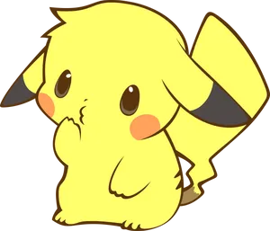 Cute Baby Pikachu Drawing Wallpaper