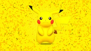Cute Baby Pikachu Yellow Aesthetic Wallpaper