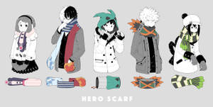 Cute Bakugo Hero Scarf Wallpaper