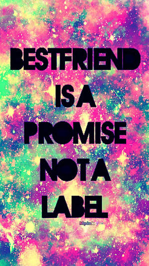 Cute Best Friend Promise Quote Wallpaper