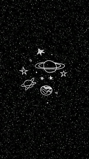 Cute Black Galaxy Aesthetic Wallpaper