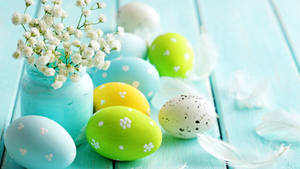 Cute Blue Easter Aesthetic Wallpaper