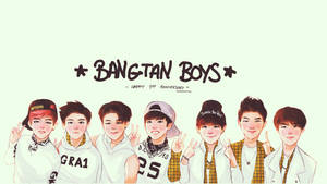 Cute Bts Drawing Bangtan Boys Wallpaper