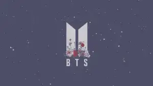 Cute Bts Drawing Logo Wallpaper