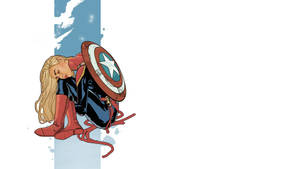Cute Captain Marvel Art Wallpaper