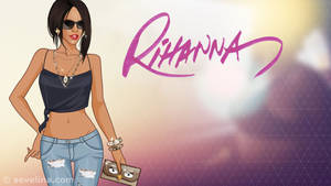 Cute Cartoon Art Rihanna Wallpaper