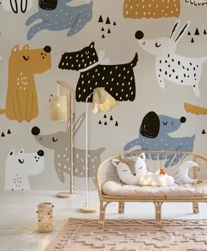Cute Cartoon Dog On The Sofa Wallpaper