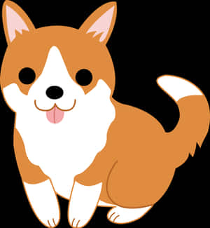 Cute Cartoon Dog With Tongue Out Wallpaper