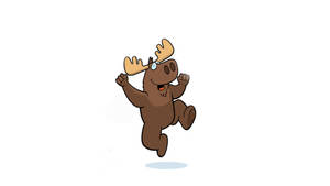 Cute Cartoon Moose Wallpaper