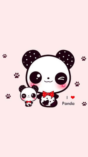 Cute Cartoon Panda 1080 X 1920 Wallpaper