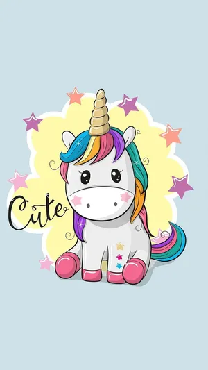 Cute Cartoon Unicorn Wallpaper Wallpaper