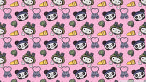 Cute Cat Pattern Soldier Kuromi Wallpaper