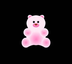 Cute Chubby Pink Teddy Bear Wallpaper