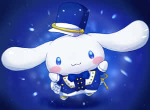 Cute Cinnamoroll Sanrio In Blue Costume Wallpaper