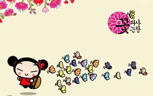 Cute, Colorful, And Kawaii Japanese Characters Wallpaper