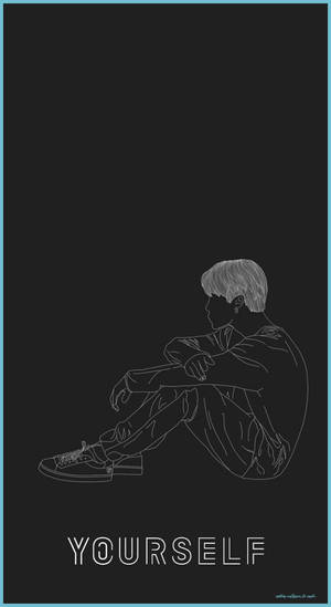 Cute Couple Matching Boy Yourself Text Wallpaper