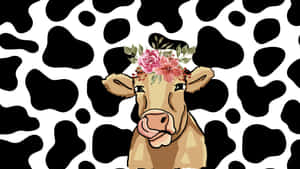 Cute Cow In The Meadow Wallpaper