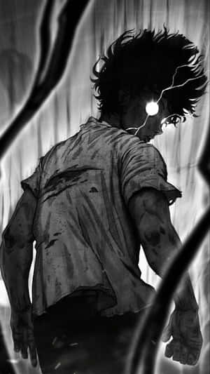 Cute Dark Anime Boy Black And White Wallpaper