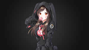 Cute Dark Anime Girl Hoodie Black Aesthetic Wallpaper