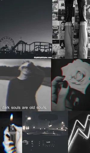 Cute Dark Collage Wallpaper